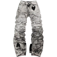DiZNEW Jeans Baggy Streetwear Homme, Pantalon Ample Hip Hop, Jean Oversize Femme, Jean Boyfriend en Denim