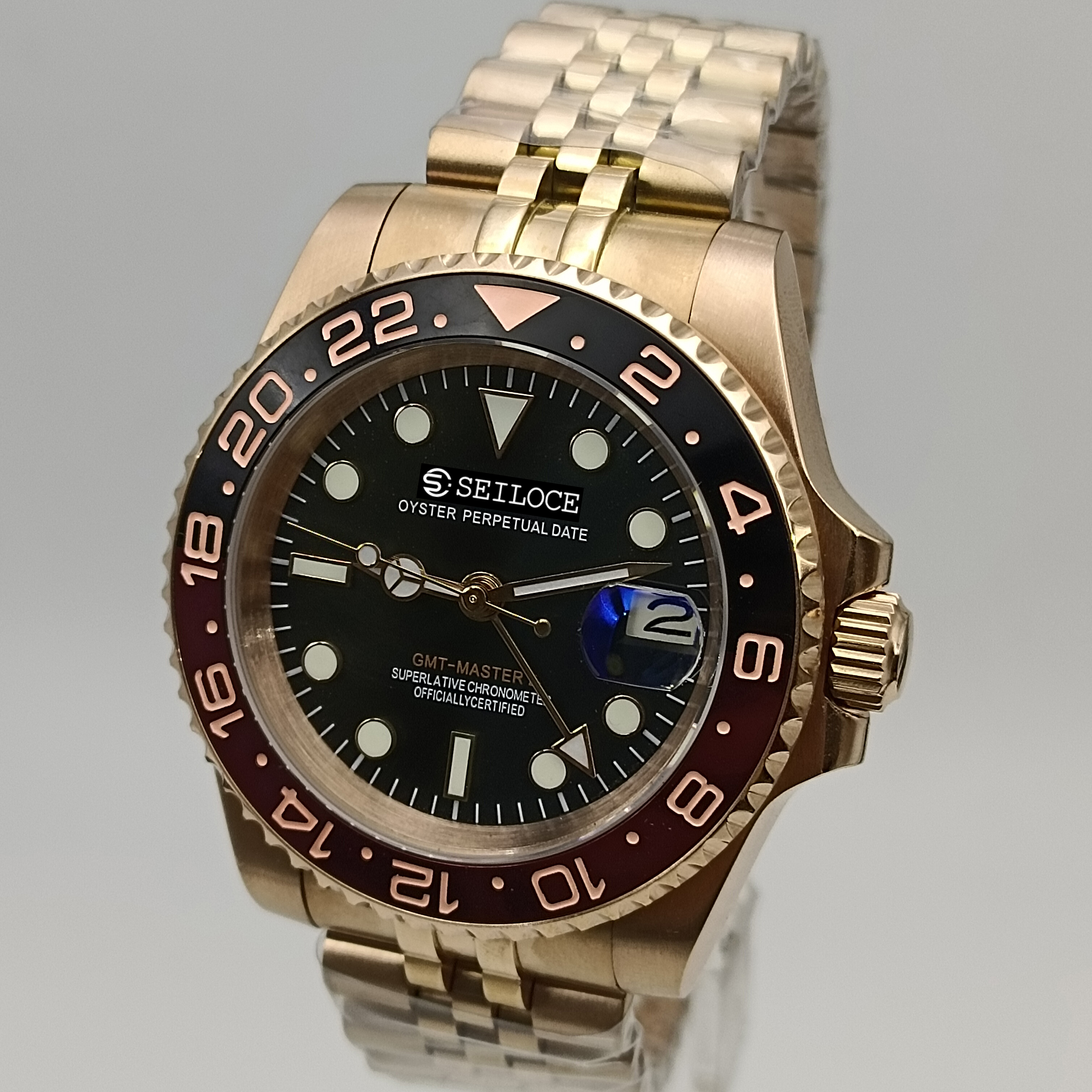 Rose Gold Case+Black Dial