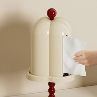 Handtuchbox für Badezimmer ohne Bohrlöcher. Doppelschichtiges Aufbewahrungsregal mit versiegelter staubdichter Abdeckung und Deckel. Retro-Taschentuchbox.