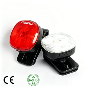Ensemble de feux avant et arrière portables étanches IPX5 300LM en ABS, rechargeables par Type-C, avec étui de chargement pour vélo de nuit, LED - Product Image 1
