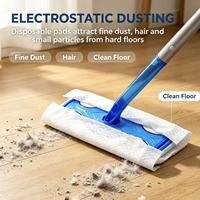 Chiffons pour balai plat Calear, tampons électrostatiques jetables pour le nettoyage des sols durs, des carreaux et des surfaces planes