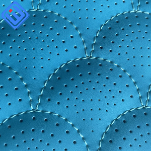 Tessuto in Pelle Trapuntata in PVC Morbido con Microfibra e Ricami, Perforazioni e <span class=keywords><strong>Fodera</strong></span> Spessa Goffrata <span class=keywords><strong>per</strong></span> Sedili Auto - Product Image 2