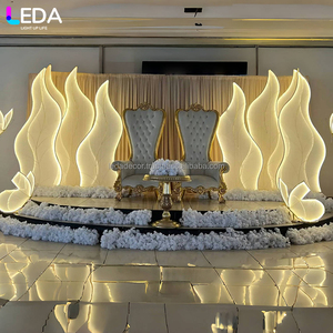 ซุ้มแต่งงานแบบโค้ง LEDA ตกแต่งด้วยสาหร่ายทะเล ฉากหลังสำหรับงานแต่งงาน - Product Image 1