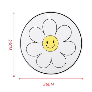 Tapis de protection rond en silicone <span class=keywords><strong>pour</strong></span> cuisinière à induction, résistant à la chaleur, anti-taches d'huile, antidérapant, anti-rayures - Product Image 3