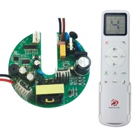 OEM BLDC Contrôleur de ventilateur de plafond 12V 24V 45W Kit de conversion AC DC Télécommande PCB PCBA Circuit Driver Board Télécommandes IR