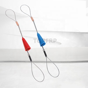 อุปกรณ์เสริมสายร้อยสายไฟสีแดงและสีน้ำเงิน ตัวล็อคเชือกเหล็ก - Product Image 2