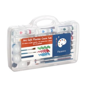 Kit de Peinture Artistique pour Enfants : Coffret en Plastique pour <span class=keywords><strong>Dessin</strong></span>, Coloriage, Cadeau, Papeterie, Peintures Acryliques, Gouaches, Pastels à l'Huile - Product Image 1