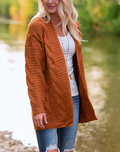 2021 autunno <span class=keywords><strong>Cardigan</strong></span> Lungo di Colore Solido delle Donne di Lavoro A Maglia Temperamento Pendolarismo del Maglione di Modo Delle Donne di Fiori di Canapa Maglieria Maglione - Product Image 2