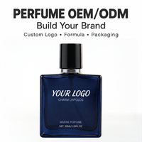Parfum marin sur mesure en gros OEM ODM Marque privée 50ml Charme qui s'exprime Parfum longue durée Bouteille bleue de luxe