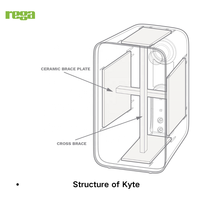 Enceinte de studio Rega Kyte HiFi, enceinte d'étagère, moniteur, 5 pouces, stéréo, 80 W, audio haute résolution, enceinte de studio à champ proche
