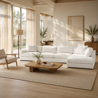 2026 Sigma Modernes Weißes L-förmiges Modulares Ecksofa mit Chaiselongue für Innenräume Wohnzimmermöbel Anpassbar OEM ODM
