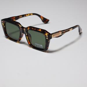 Lunettes de soleil polarisées carrées ZS-98503P pour hommes, monture noire, protection UV400, verres TAC, monture en plastique et métal - Product Image 5