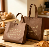 Sacs fourre-tout écologiques en non-tissé avec boutons pression, logo personnalisé disponible, sacs de courses réutilisables pour vêtements, chaussures et accessoires