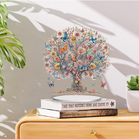 Kit de Peinture Diamant 5D Personnalisé Arbre de Vie Style Moderne Ornement de Bureau Peint à la Main