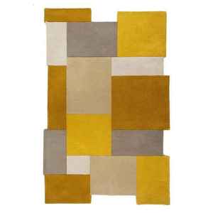 Tapis en laine et soie tufté à la main sur mesure de qualité supérieure, tapis jacquard moderne à poils moyens, poils bouclés, support en PVC - Product Image 2
