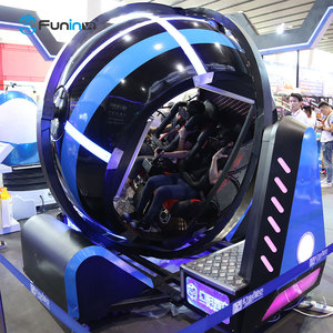 FuninVR Jogo giratório 9D 720 graus de voo Vr Cockpit Jostick Simulador de espaço-tempo Simulador de transporte Maxflight Máquina