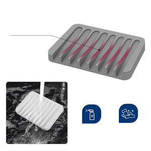 Jabonera de <span class=keywords><strong>silicona</strong></span> de primera calidad, protector de jabón <span class=keywords><strong>para</strong></span> ducha, baño, cocina, bañera, esponjas - Product Image 4