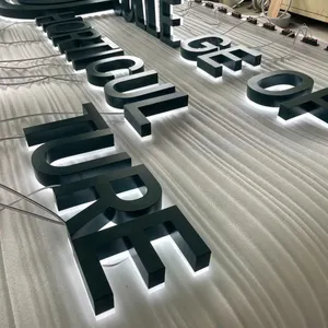 Advertising Letter Acrylic Backlit Sign Custom LED 3D Illuminated Alphabet Channel Letter Signs For Shop