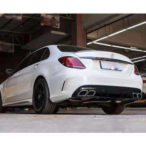 Kit corpo di scarico punta del labbro posteriore griglia paraurti anteriore di alta qualità per <span class=keywords><strong>Mercedes</strong></span> benz classe <span class=keywords><strong>C</strong></span> W205 2015-2020 aggiornamento modello toC63 <span class=keywords><strong>AMG</strong></span> - Product Image 6