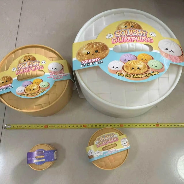 Jumbo Dumpling Squishies Toy With Steamer Box Giant Dumpling Squishies Large Stress Relief Sensory Anxiety Relief Fidget Toy