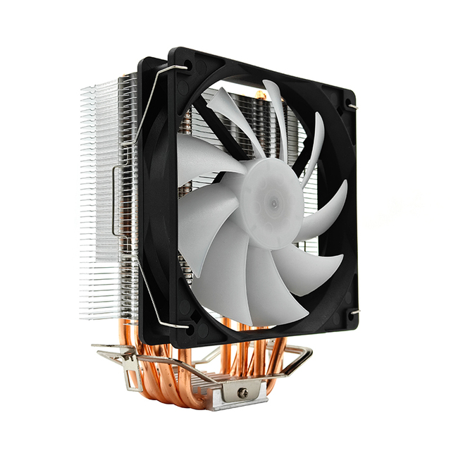 Low Noise 12V DC 3/4Pin Heatpipe CPU Cooler with RGB Fan High Performance Fluid Bearing