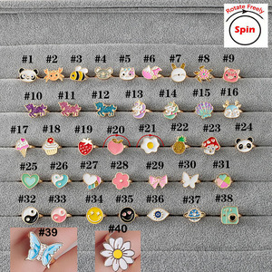 <span class=keywords><strong>Tik</strong></span> <span class=keywords><strong>Tok</strong></span>-Anillo giratorio para la ansiedad para niña, joyería <span class=keywords><strong>de</strong></span> moda, Spinner <span class=keywords><strong>de</strong></span> dibujos animados, mariposa, unicornio - Product Image 3