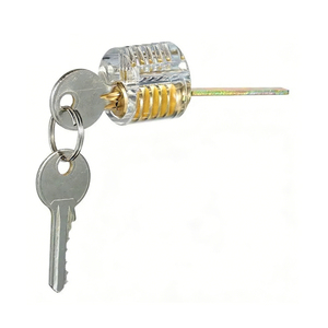 Mini <span class=keywords><strong>cadenas</strong></span> d'entraînement <span class=keywords><strong>transparent</strong></span> pour serrurier, avec clé, pour la formation en ouverture de serrures et la pratique des techniques de serrurerie, matériel de quincaillerie pour meubles - Product Image 5