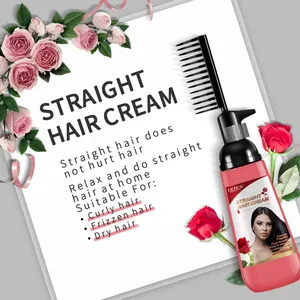 Extracto de hierbas de alta calidad, crema alisadora y alisadora suave para el cabello, para permanente suave, venta al por mayor