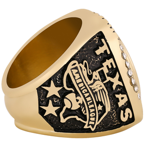 Bague de champion des Texas <span class=keywords><strong>Rangers</strong></span> 2011 personnalisable en gros, plaquée or classique, en alliage avec pierre naturelle, motif animal, unisexe, pour fête - Product Image 5