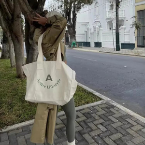 Eco Friendly Extra Large Custom Logo Organic Reusable Cotton Shopping Bag Canvas Grocery Bag Oversize <strong>Gym</strong> <strong>Tote</strong> Bag - Product Image 5