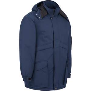 Parka de peso pesado personalizada para hombre, lona de talla grande con material de relleno de algodón, Color Rojo - Product Image 3