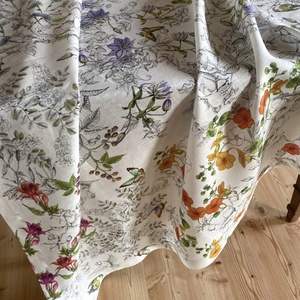 2024 Plant Printing Patterns <b>Table</b> <b>Linens</b> Fabric French Luxury Flax 100% Pure <b>Linen</b> <b>Table</b> <b>Cloth</b> Custom Size for Home Hotel - Product Image 5