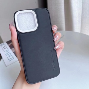 Vente en gros en usine de coques de téléphone portable en cuir pur coloré Accessoires Coque arrière pour iPhone 11 12 16 17 Pro Max - Product Image 2