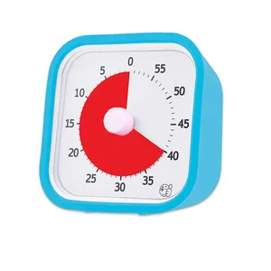Temporizador visual de plástico para cozinha wmt72, temporizador visual de 60 minutos para reuniões e escritório de cozinha