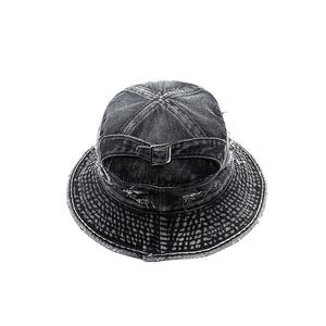 Vente en gros Chapeau seau en jean vieilli Vintage délavé personnalisé avec propre LOGO pour <span class=keywords><strong>femme</strong></span> Jean XXL noir - Product Image 3