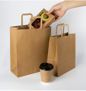 Bolsas de Papel Kraft Desechables para Envasado de Alimentos, Bolsas de Compras Ecológicas Personalizadas al por Mayor para Desayunos y Pasteles de Cumpleaños - Product Image 3