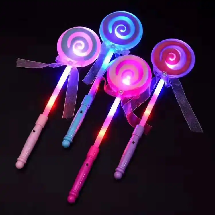 Su misura LED a frequenza variabile luce lecca-lecca asta magica bellezza lecca-lecca lampeggiante partito bastone luce led bacchetta per bambini giocattolo regalo