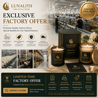 LunaLith, vente en gros de bougies parfumées artisanales de luxe, en vrac, sans fumée, en cire de soja naturelle, aromatiques, pour l'intérieur