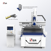 Routeur CNC industriel HSR pour le bois, moteur servo NC Studio, changement d'outil automatique, changeur d'outil linéaire 3D pour la menuiserie et la fabrication de meubles