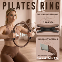 Set de Pilates Premium para Ejercicio en Casa con Anillo, Pelota y Bandas de Resistencia para Mujeres, Entrenamiento Diario y en Estudio