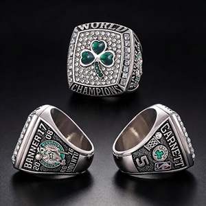 Bague de championnat des <span class=keywords><strong>Boston</strong></span> <span class=keywords><strong>Celtics</strong></span> 2008, édition fan, Kevin Garnett, avec pierre naturelle, alliage plaqué or rhodié, design unisexe - Product Image 1