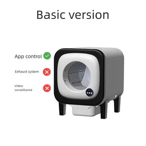 Litière Intelligente pour Chat avec Évacuation <span class=keywords><strong>et</strong></span> Désodorisation, Visionnement Visuel, Nettoyage Automatique, Facile à Nettoyer, Contrôle des Odeurs, Produits pour Animaux de Compagnie - Product Image 2