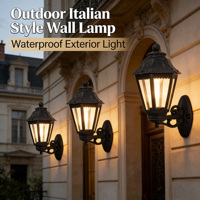 Lampe murale LED extérieure carrée E27, IP65 étanche, blanc chaud, économie d'énergie, angle de faisceau 360°, polycarbonate, garantie 2 ans