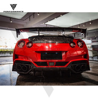 Vari 2019 Ver Magnum Opus Style Demi-pare-chocs arrière en fibre de carbone avec diffuseur arrière et feux antibrouillard pour Nissan GTR R35 2008-2019