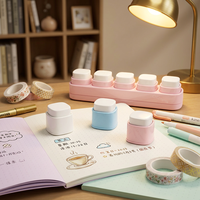Tampon auto-encreur 6-en-1 en plastique Intoos, vente directe usine, faible MOQ, motif personnalisé, papeterie éducative pour enfants, vente en gros