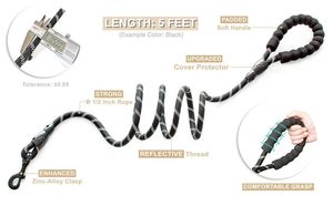सामरिक नायलॉन पालतू पट्टा टिकाऊ कुत्ते आउटडोर यात्रा कॉलर बेल्ट के साथ एवा हैंडल पालतू जानवरों की आपूर्ति - Product Image 4