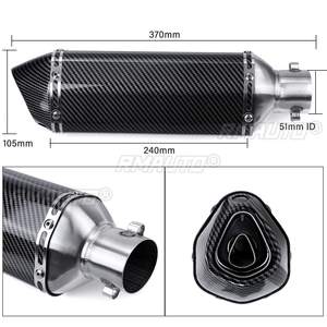 Tubo de Escape para Motocicleta de 38-51 mm, Silenciador de Acero Inoxidable para Motocicleta Todoterreno, para Suzuki GSF600 GS1000, para Yamaha Honda - Product Image 6
