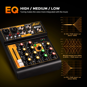 Pro OTG 4CH âm thanh DJ giao diện điều khiển 48V cho <span class=keywords><strong>Bluetooth</strong></span> Mini giao diện âm thanh phát sóng trực tiếp Card âm thanh & Mixer cho djs - Product Image 5