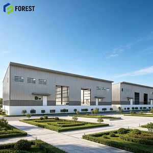 Entrepôt commercial modulaire préfabriqué en acier à haute clarté plafondée, centre de distribution de marchandises préfabriqué - Product Image 1