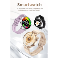 Montre connectée CY37, écran HD de 1,27 pouce, moniteur de fréquence cardiaque, suivi de la santé, lunette en alliage, modes multisports, tracker de fitness pour femmes